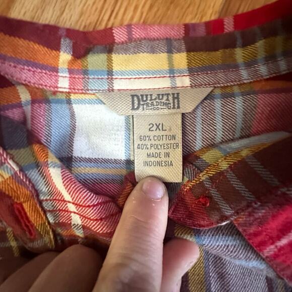 DULUTH TRADING COMPANY x Womens Flannel Button Up Shirt l Size XXL - Picture 6 of 6